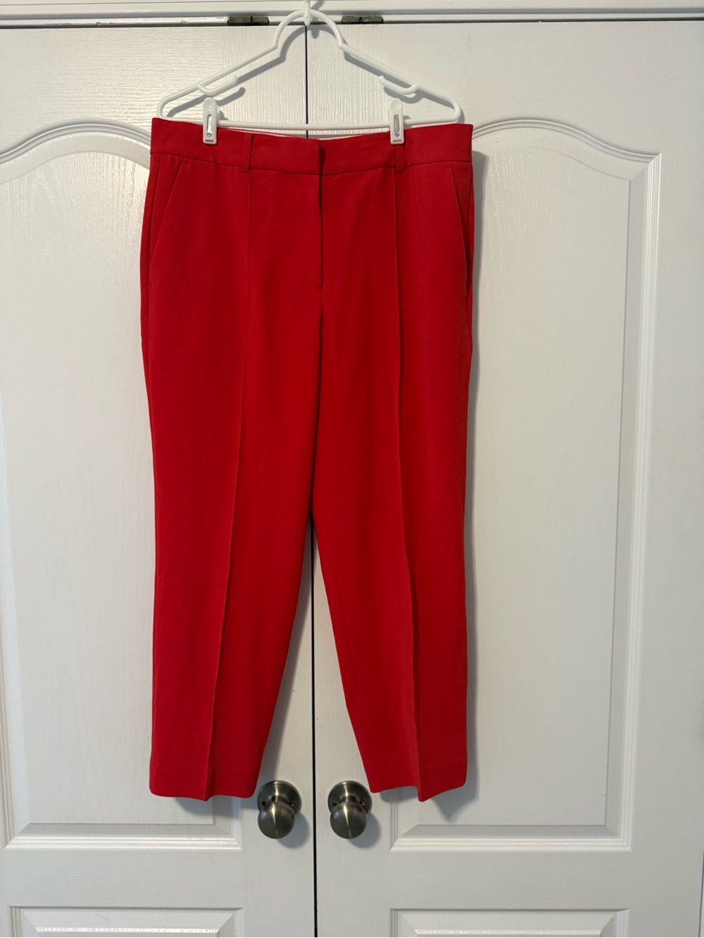 Michael Kors Red Cropped Tailored Pants